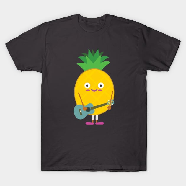 Pineapple playing guitar T-Shirt by hsf